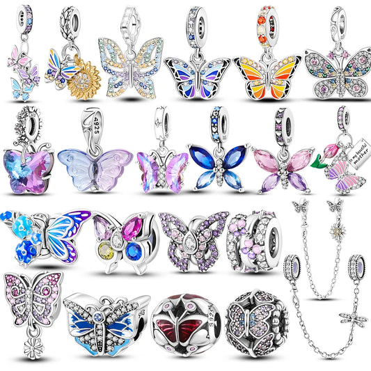 925 Sterling Silver Butterfly Theme Charms - Batch 51