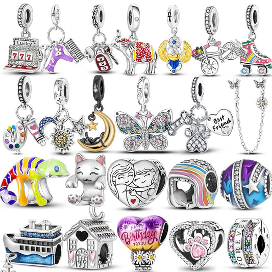 925 Sterling Silver Mix Theme Family Charms - Batch 64